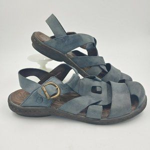 BORN Slingback Sandal Size 10 blue Leather